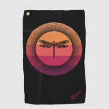 Dragonfly en Retro Sunset con nombre