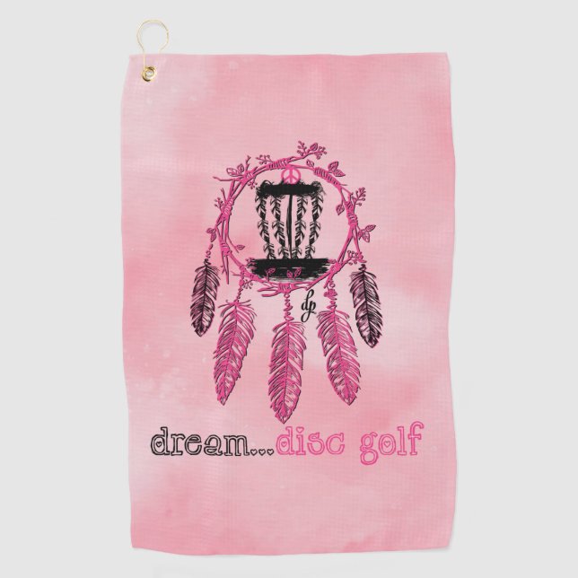 Toalla de golf Dreamcatcher Disk (Anverso)