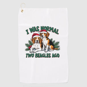 Toalla De Golf Dueño de perro de Beagle Navidades Navidad Navidad