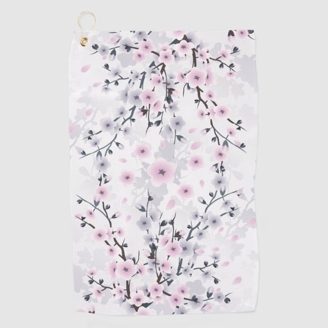 Toalla De Golf Dusky Pink Mauve Cherry Blossom  (Anverso)