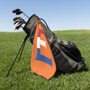 Toalla De Golf E Monograma sobrepuesto en la bandera de la LND en