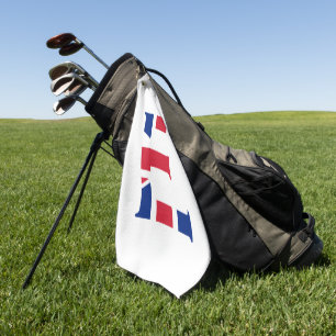 Toalla De Golf E Monograma sobrepuesto sobre la posición de bande