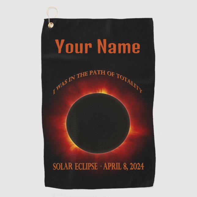 Toalla De Golf Eclipse solar total (Anverso)