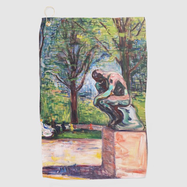 Toalla De Golf Edvard Munch - El pensador de Rodin (Anverso)