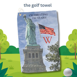 Toalla De Golf EE. UU. 250 Bandera Estadounidense Estatua de la L