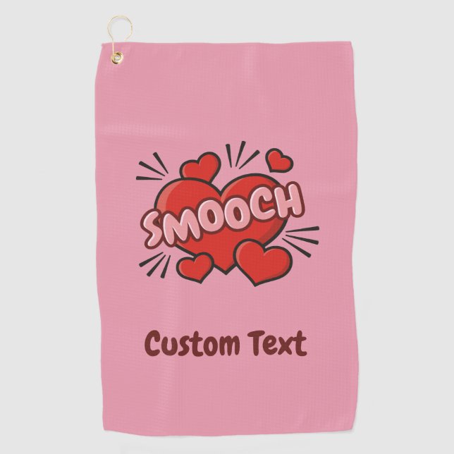 Toalla De Golf Efecto de sonido de historieta de besación (Anverso)