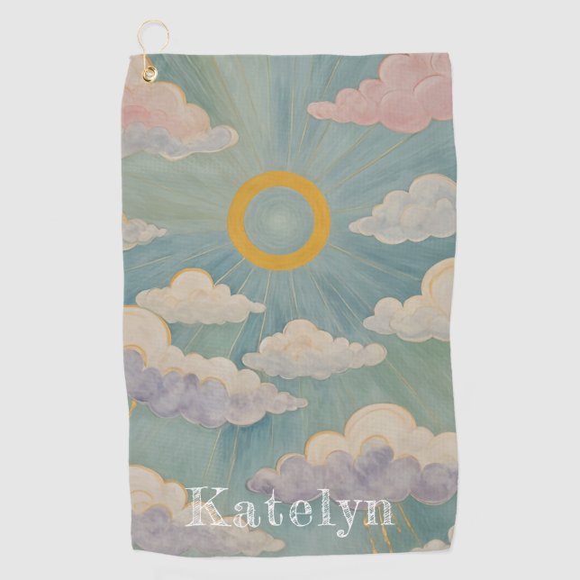 Toalla De Golf El abrazo de Daybreak personalizado (Anverso)