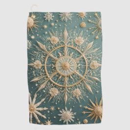 Toalla De Golf El abrazo dorado del invierno: una serenata de cop