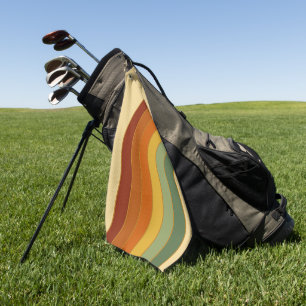 Toalla De Golf El arcoiris tenue y retro