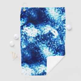 Toalla De Golf El azul brillante manchado parece vidrio esmerilad