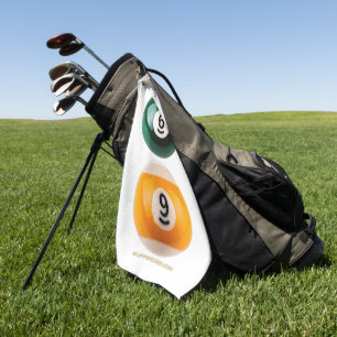 Toalla De Golf El billar duro 69 de SlipperyJoe con una bola de b