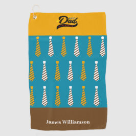 Toalla De Golf El día del padre papá ata nombre del Personalizar