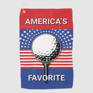 Toalla De Golf El diseño patriótico del golf en Estados Unidos