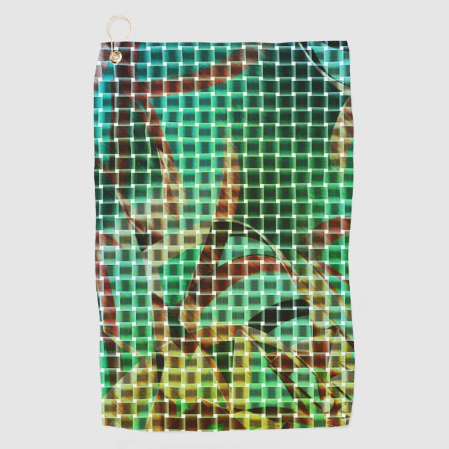 Toalla De Golf El estilo de las cestas de marrón verde se parece  (Anverso)