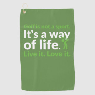 Toalla De Golf El golf no es un deporte. Es una manera de vida.