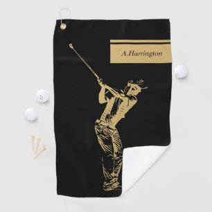 Toalla De Golf El golfista dorado