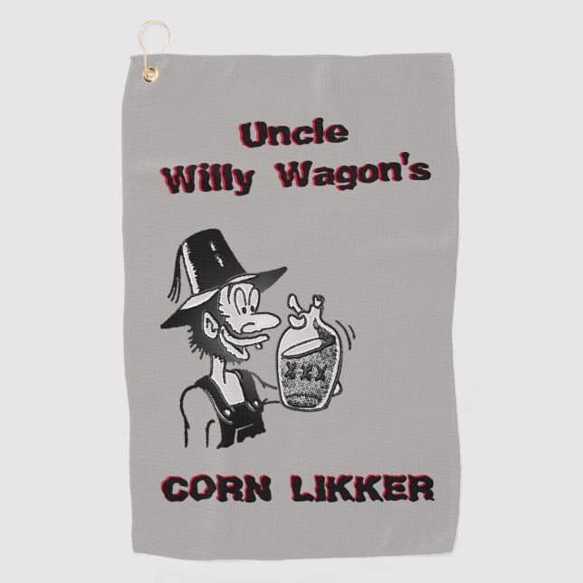 Toalla De Golf El gracioso hombre de montaña 🏔️ cómico Hillbilly (Anverso)