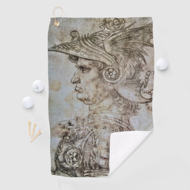 Toalla De Golf El guerrero con cascos de Leonardo (In situ)