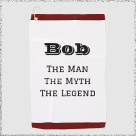 Toalla De Golf El hombre el mito que la leyenda personaliza