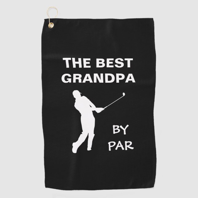 Toalla De Golf El Mejor Abuelo De Par Golf Abuelo Golfer Pun (Anverso)