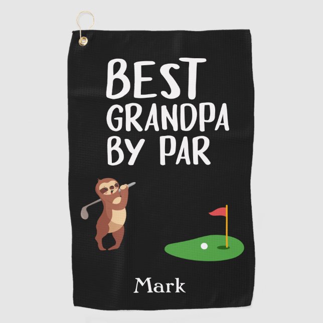 Toalla De Golf El mejor abuelo de Par para el abuelo (Anverso)