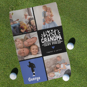 Toalla De Golf El mejor abuelo moderno por regalo de Collage de f