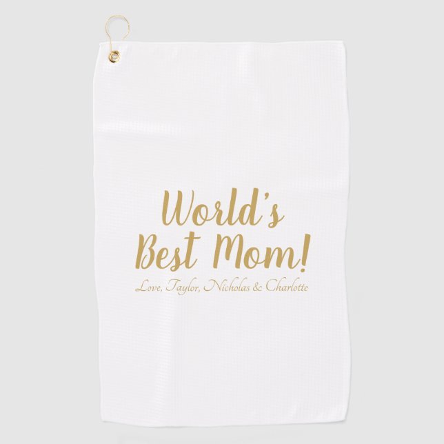 Toalla De Golf El mejor guión personalizado personalizado de la m (Anverso)