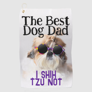 Toalla De Golf El mejor padre del perro Shih Tzu No el Día del Pa