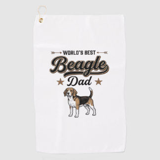 Toalla De Golf El mejor papá de beagle del mundo vintage perro