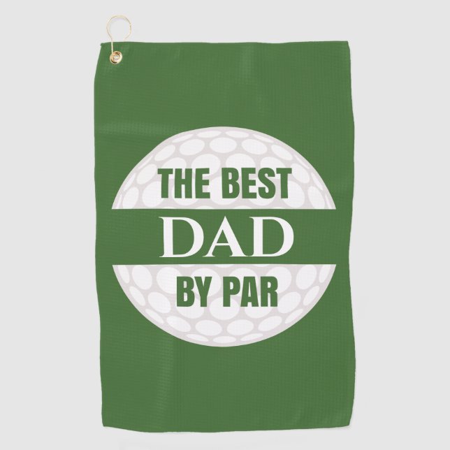 Toalla De Golf El mejor papá de Par Golfers Funny Pun (Anverso)