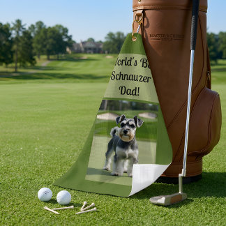 Toalla De Golf El Mejor Papá Schnauzer del Mundo