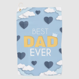 Toalla De Golf El mejor papá siempre adoró la etiqueta del día de