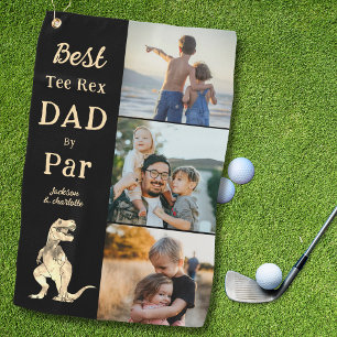 Toalla De Golf El Mejor Papá Tee Rex por Par 3 Foto Divertida