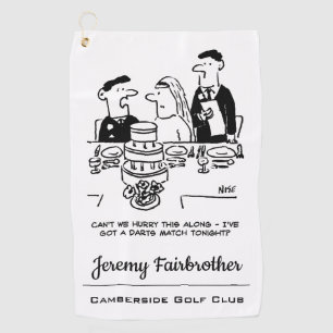 Toalla De Golf El novio de la recepción de bodas tiene un juego d