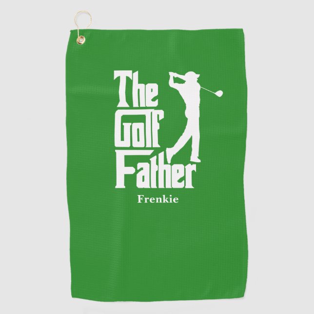 Toalla De Golf El Padre Del Golf Con Nombre Divertido Tema Del Go (Anverso)