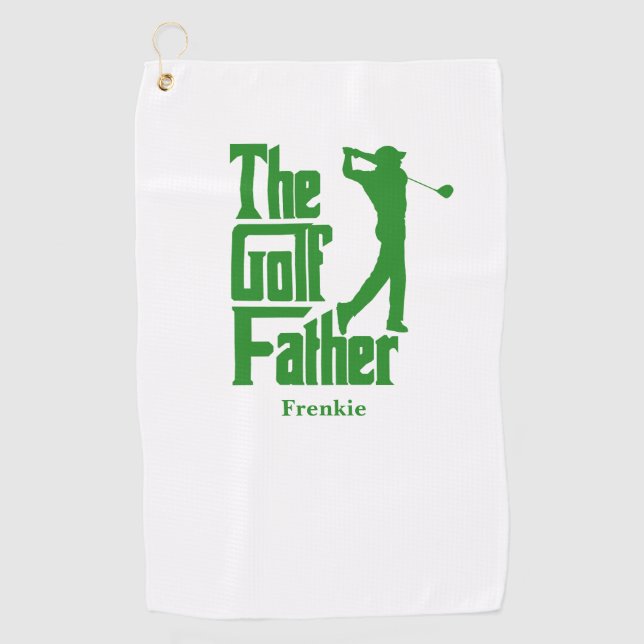 Toalla De Golf El Padre Del Golf Con Nombre Divertido Tema Del Go (Anverso)
