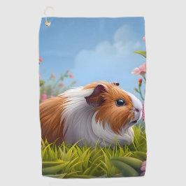 Toalla De Golf El paraíso de las flores rosas de los cerdos de Gu