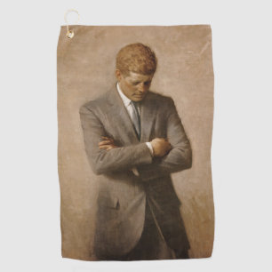 Toalla De Golf El presidente estadounidense John Kennedy Retrato