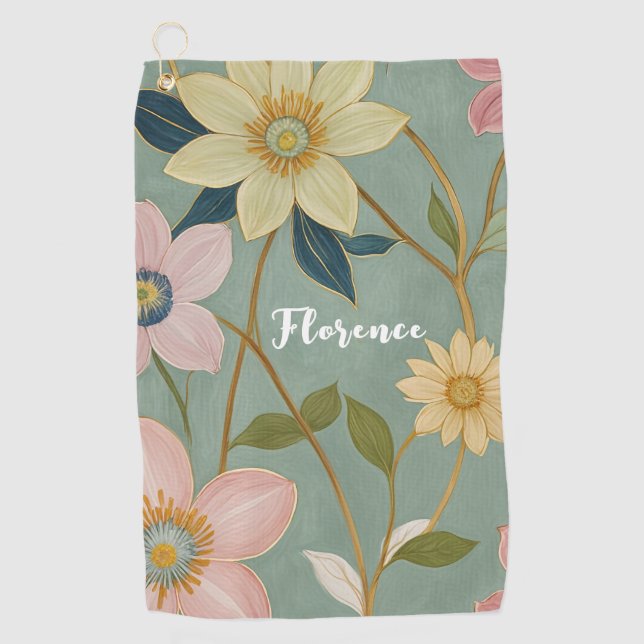 Toalla De Golf El suave despertar de la primavera personalizado (Anverso)