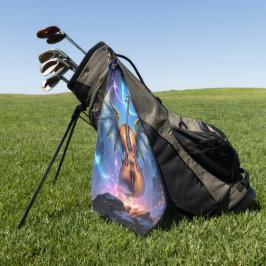 Toalla De Golf El Violín Alado de los Reinos a la Luz de la Luna