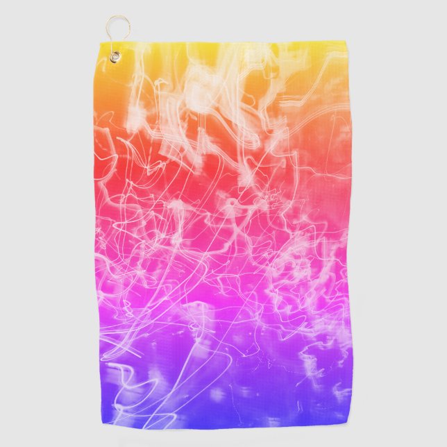 Toalla De Golf Electric Light Lines Gradient Abstract Modern. (Anverso)