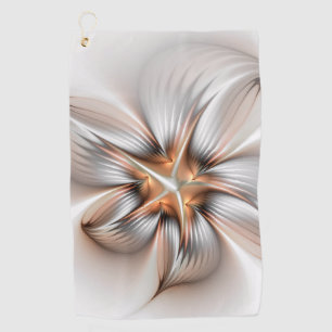 Toalla De Golf Elegancia floral modernidad Resumen arte fractal