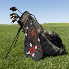 Toalla De Golf Elegant, festive feel symmetrical floral pattern