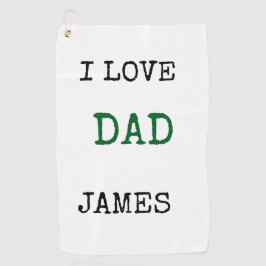 Toalla De Golf Elegant Monogram Personalized with name Father's 