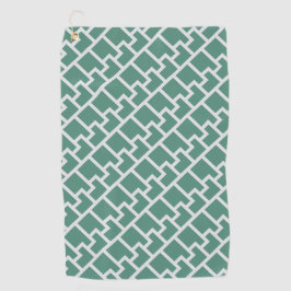 Toalla De Golf Elegant Sage Green Geometric Pattern