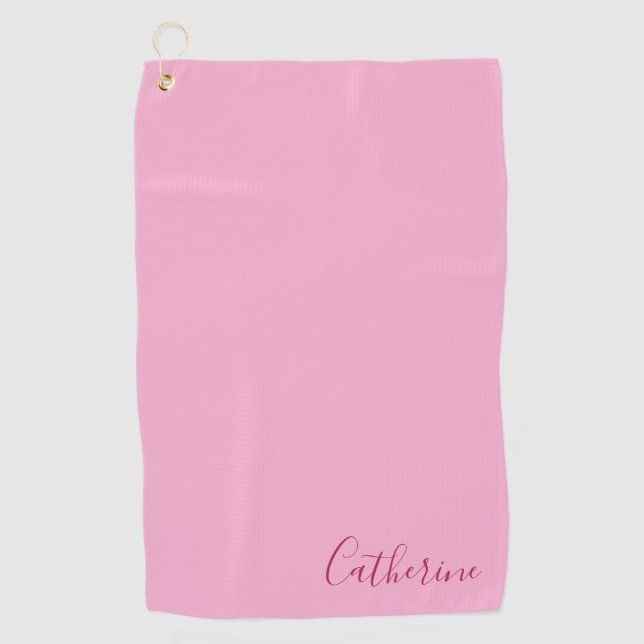 Toalla De Golf Elegant Simple Classy Modern Monogrammed Girly (Anverso)