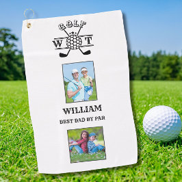 Toalla De Golf Elegante 2 Foto Mejor Papá De Par