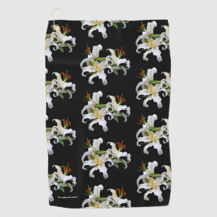 Toalla De Golf Elegante Casablanca White Oriental Lilies