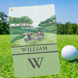 Toalla De Golf Elegante club de curso de carro Monograma Nombre