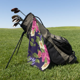 Toalla De Golf Elegante decoración floral en acuarela que llama l